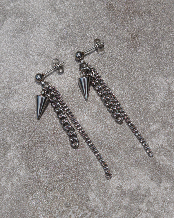 Double Chain Cone Earrings