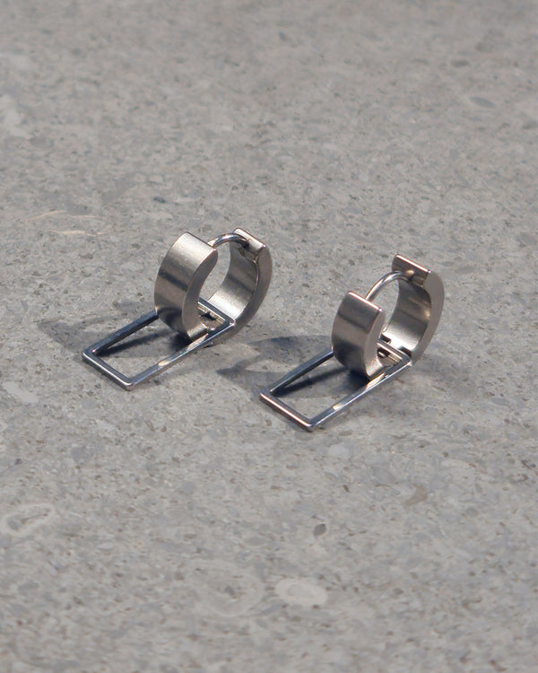 Silver Frame Earrings - Nikaneko