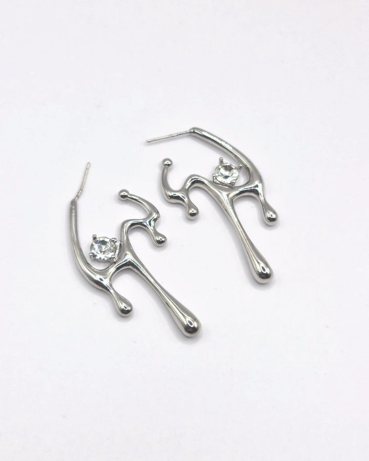 Earrings Melting Metal Inspired by Aespa - Nikaneko