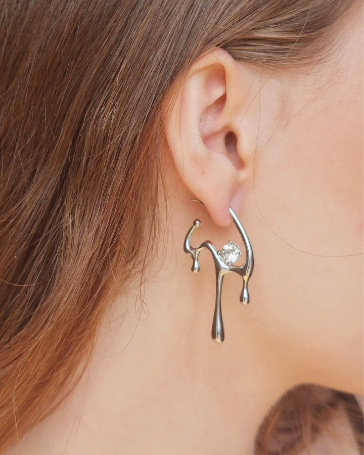 Earrings Melting Metal Inspired by Aespa - Nikaneko